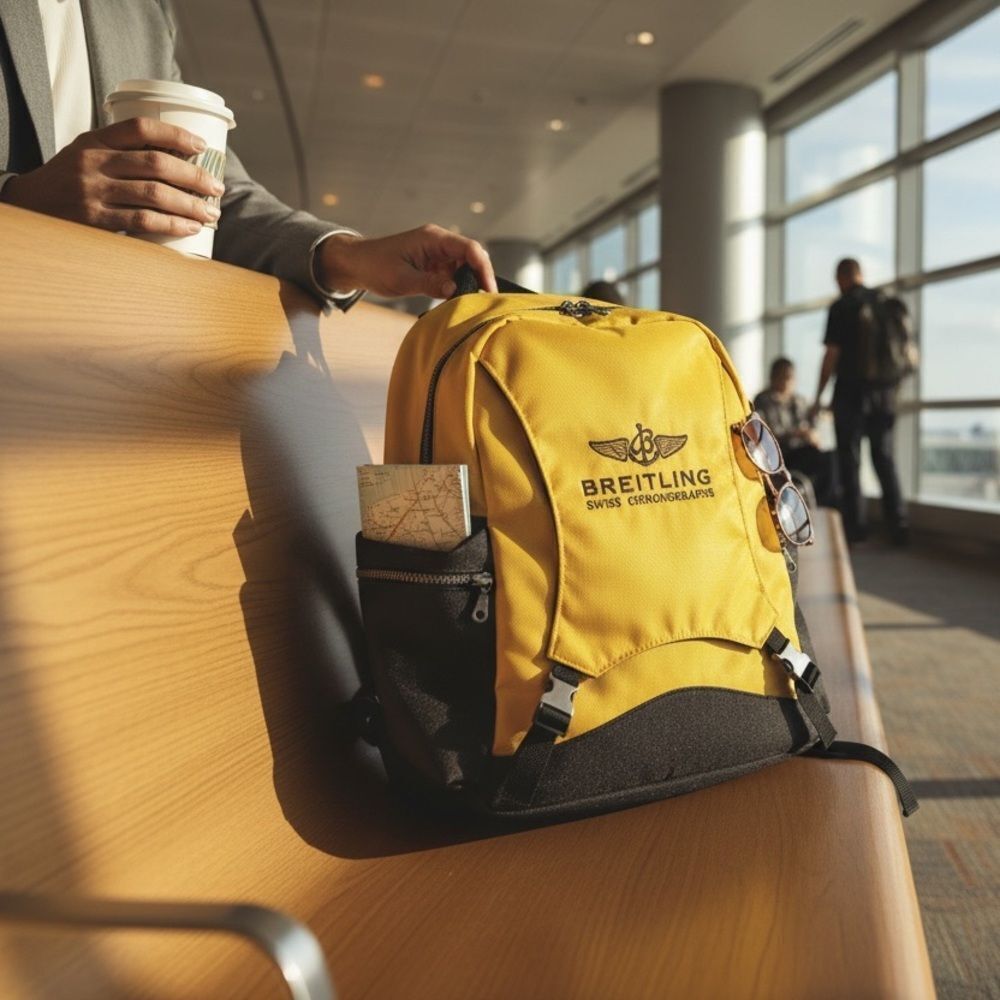 Breitling Yellow Signature Backpack Logo - Picture 8 of 8
